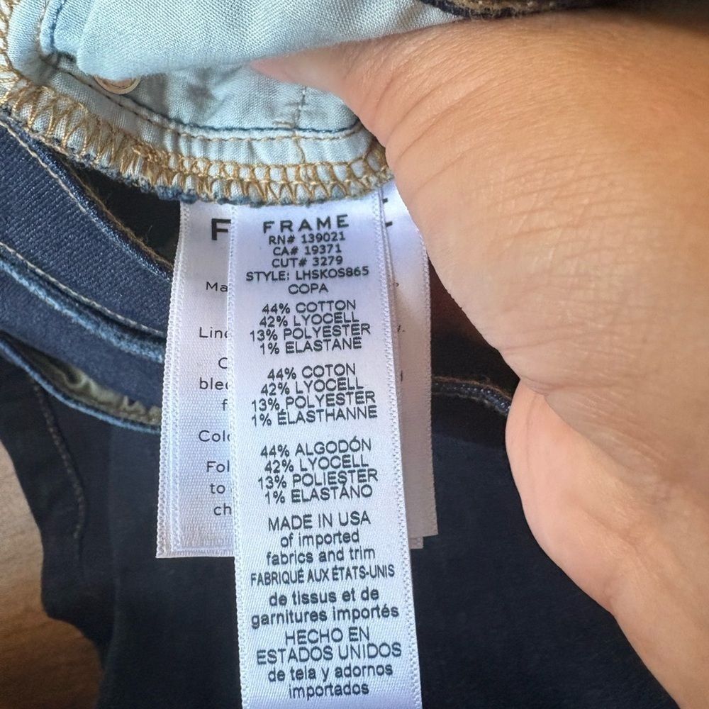 FRAME le high skinny slit hem in copa NWT size 29 - Picture 6 of 6